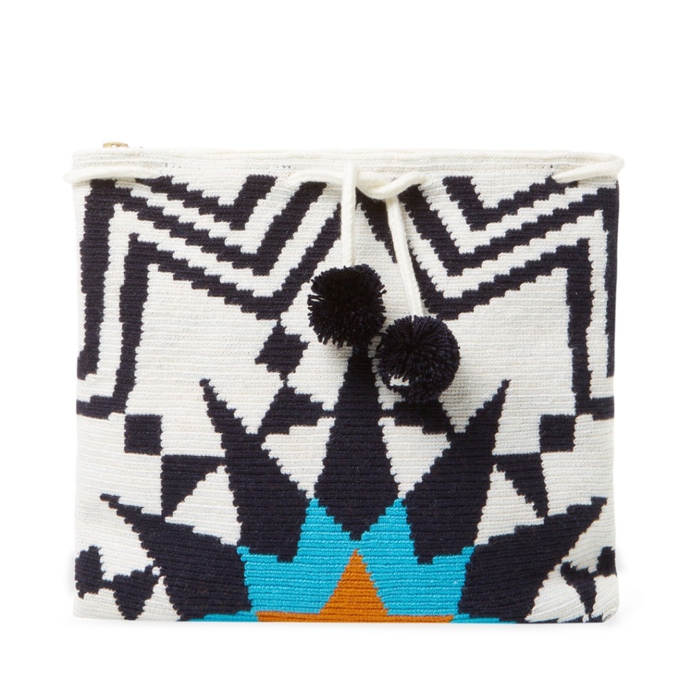 Sophie Anderson Lia Bohemian Pom Pom Clutch